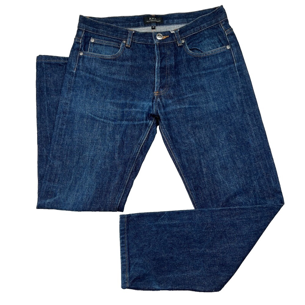 APC New Standard Slim Selvedge Denim Indigo Blue Size 29 x 26 Button Fly